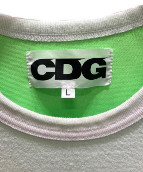 CDG（シーディージー）CDG (シーディージー) 蛍光ドッキングカットソー グリーン サイズ:Lの古着・服飾アイテム