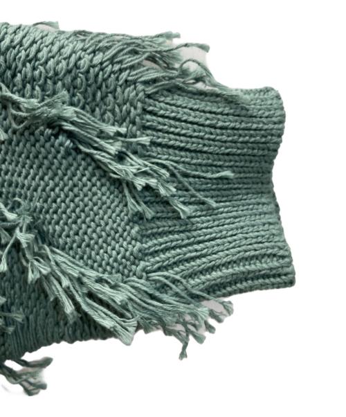 LAD MUSICIAN（ラッドミュージシャン）LAD MUSICIAN (ラッドミュージシャン) LOW GAUGE FRINGE CARDIGAN/ローゲージ フリンジ カーディガン グリーン サイズ:44の古着・服飾アイテム