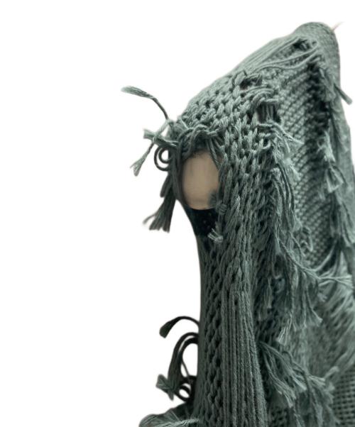 LAD MUSICIAN（ラッドミュージシャン）LAD MUSICIAN (ラッドミュージシャン) LOW GAUGE FRINGE CARDIGAN/ローゲージ フリンジ カーディガン グリーン サイズ:44の古着・服飾アイテム