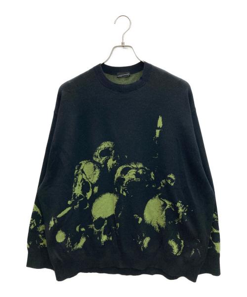 LAD MUSICIAN（ラッドミュージシャン）LAD MUSICIAN (ラッドミュージシャン) Crew Neck Pullover ブラック サイズ:SIZE 44の古着・服飾アイテム