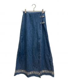 Hysteric Glamour（ヒステリックグラマー）の古着「デニムロングラップスカート」｜インディゴ