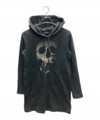 Hysteric Glamourヒステリックグラマー）の古着「スカルプリントパーカー」｜ブラック