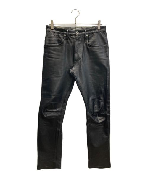 nonnative（ノンネイティブ）nonnative (ノンネイティブ) 5ポケット カウレザーパンツ/5POKET COW LEATHER PANTS ブラック サイズ:1の古着・服飾アイテム