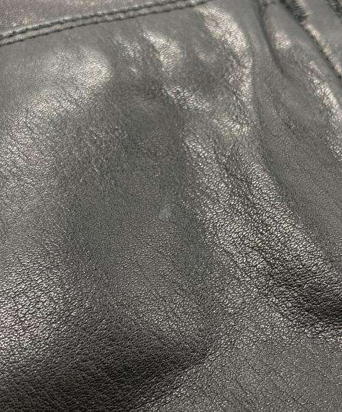 nonnative（ノンネイティブ）nonnative (ノンネイティブ) 5ポケット カウレザーパンツ/5POKET COW LEATHER PANTS ブラック サイズ:1の古着・服飾アイテム