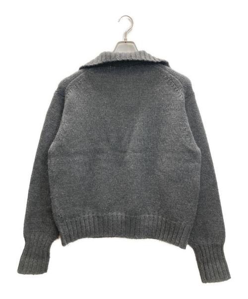 AURALEE（オーラリー）AURALEE (オーラリー) WOOL SOFT CORD KNIT HALF ZIP P/O/ウール ソフト コード ニット ハーフ ジップ プルオーバー グレー サイズ:5の古着・服飾アイテム