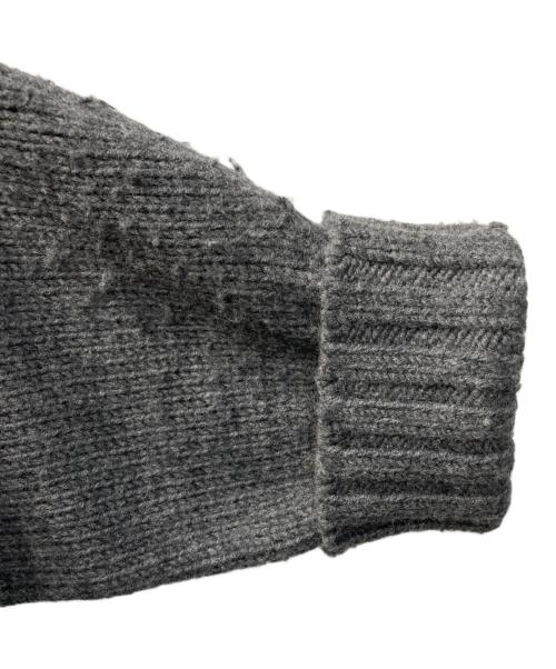 AURALEE（オーラリー）AURALEE (オーラリー) WOOL SOFT CORD KNIT HALF ZIP P/O/ウール ソフト コード ニット ハーフ ジップ プルオーバー グレー サイズ:5の古着・服飾アイテム