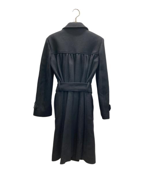 RED VALENTINO（レッドヴァレンティノ）RED VALENTINO (レッドヴァレンティノ) ベルト付ウールコート ブラック サイズ:38の古着・服飾アイテム