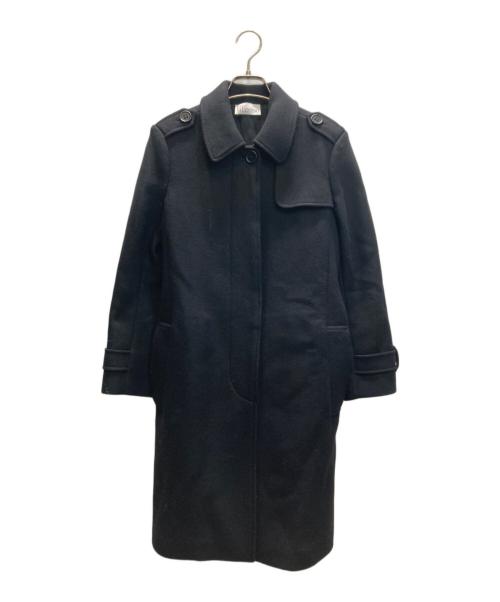 RED VALENTINO（レッドヴァレンティノ）RED VALENTINO (レッドヴァレンティノ) ベルト付ウールコート ブラック サイズ:38の古着・服飾アイテム