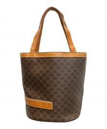 CELINE（セリーヌ）の古着「マカダム柄 ハンドバッグ/ Celine Macadam pattern handbag」｜ブラウン