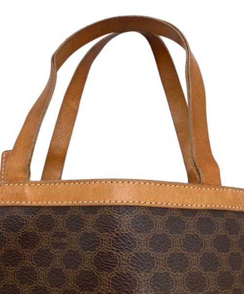 CELINE（セリーヌ）CELINE (セリーヌ) マカダム柄 ハンドバッグ/ Celine Macadam pattern handbag ブラウンの古着・服飾アイテム