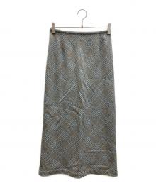 tricot COMME des GARCONS（トリココムデギャルソン）の古着「ウールグレンチェックスカート」｜グレー