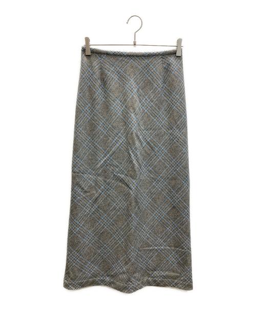 tricot COMME des GARCONS（トリココムデギャルソン）tricot COMME des GARCONS (トリココムデギャルソン) ウールグレンチェックスカート グレー サイズ:Mの古着・服飾アイテム