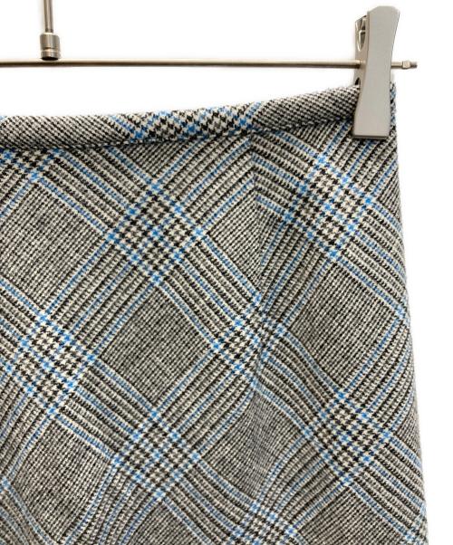 tricot COMME des GARCONS（トリココムデギャルソン）tricot COMME des GARCONS (トリココムデギャルソン) ウールグレンチェックスカート グレー サイズ:Mの古着・服飾アイテム
