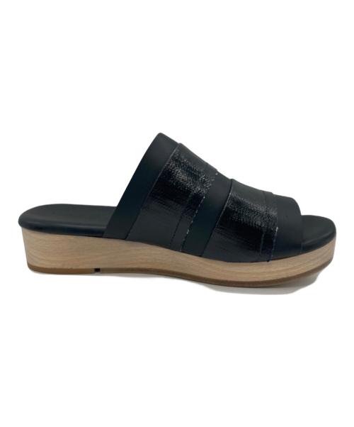 RICK OWENS（リックオウエンス）RICK OWENS (リックオウエンス) ISLAND CLOG CONBO レザーサンダル ブラック サイズ:40の古着・服飾アイテム