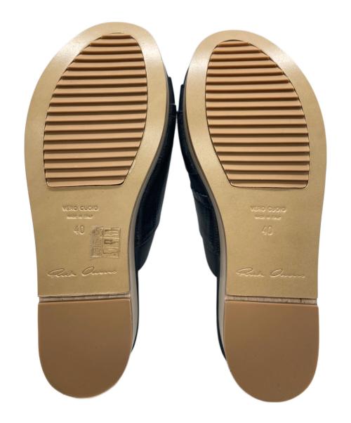 RICK OWENS（リックオウエンス）RICK OWENS (リックオウエンス) ISLAND CLOG CONBO レザーサンダル ブラック サイズ:40の古着・服飾アイテム