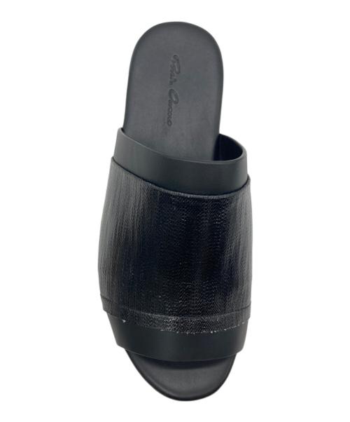 RICK OWENS（リックオウエンス）RICK OWENS (リックオウエンス) ISLAND CLOG CONBO レザーサンダル ブラック サイズ:40の古着・服飾アイテム