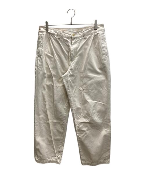STILL BY HAND（スティルバイハンド）STILL BY HAND (スティルバイハンド) コットンカルゼ裏起毛パンツ ホワイト サイズ:SIZE 46の古着・服飾アイテム