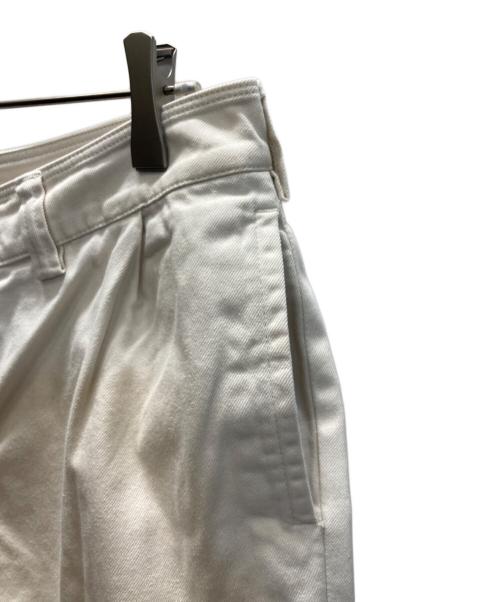 STILL BY HAND（スティルバイハンド）STILL BY HAND (スティルバイハンド) コットンカルゼ裏起毛パンツ ホワイト サイズ:SIZE 46の古着・服飾アイテム