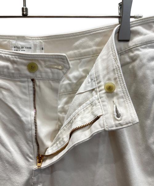 STILL BY HAND（スティルバイハンド）STILL BY HAND (スティルバイハンド) コットンカルゼ裏起毛パンツ ホワイト サイズ:SIZE 46の古着・服飾アイテム