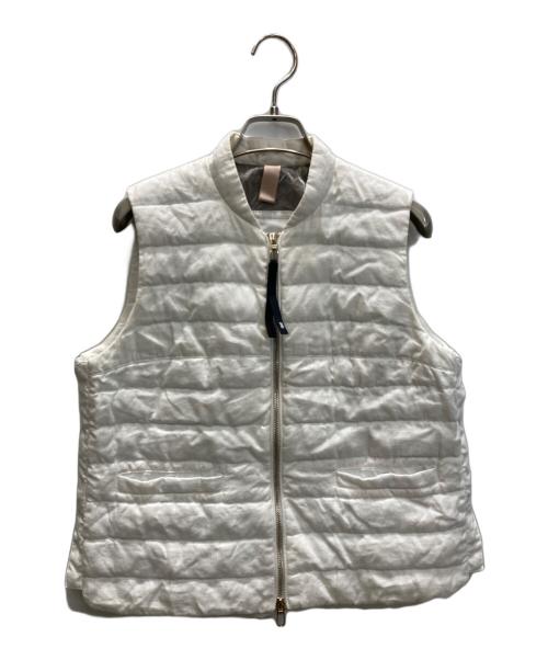 DUNO（デュノ）DUNO (デュノ) リネンダウンベスト ホワイト サイズ:表記なしの古着・服飾アイテム