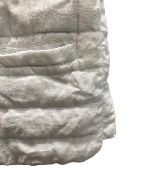 DUNO（デュノ）DUNO (デュノ) リネンダウンベスト ホワイト サイズ:表記なしの古着・服飾アイテム