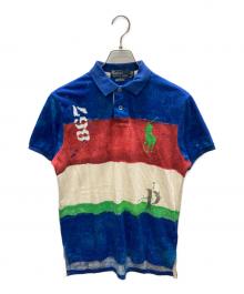POLO RALPH LAUREN（ポロ・ラルフローレン）の古着「ビッグポニーポロシャツ」｜ブルー×レッド