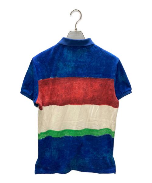 POLO RALPH LAUREN（ポロ・ラルフローレン）POLO RALPH LAUREN (ポロ・ラルフローレン) ビッグポニーポロシャツ ブルー×レッド サイズ:Mの古着・服飾アイテム