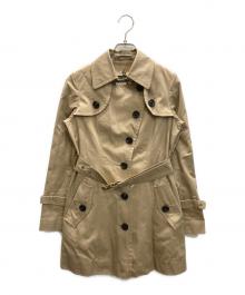 BURBERRY BLUE LABEL（バーバリー ブルー レーベル）の古着「ノバチェックライナー付ミドルトレンチコート」｜ベージュ