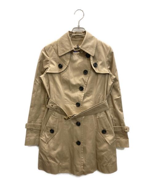 BURBERRY BLUE LABEL（バーバリー ブルー レーベル）BURBERRY BLUE LABEL (バーバリー ブルー レーベル) ノバチェックライナー付ミドルトレンチコート ベージュ サイズ:SIZE Sの古着・服飾アイテム