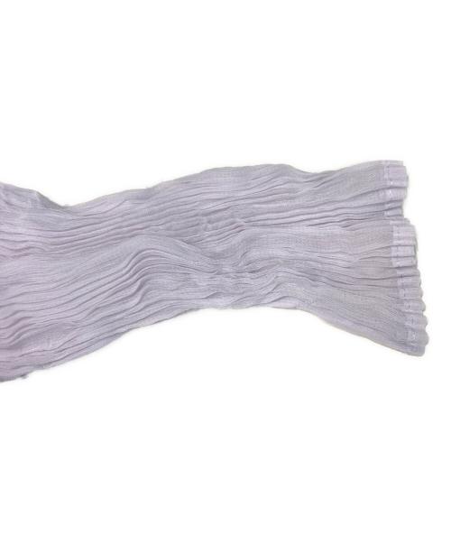 ISSEY MIYAKE（イッセイミヤケ）ISSEY MIYAKE (イッセイミヤケ) CHIFFON TWIST タートルネック プリーツ シアー カットソー ピンク サイズ:SIZE2の古着・服飾アイテム