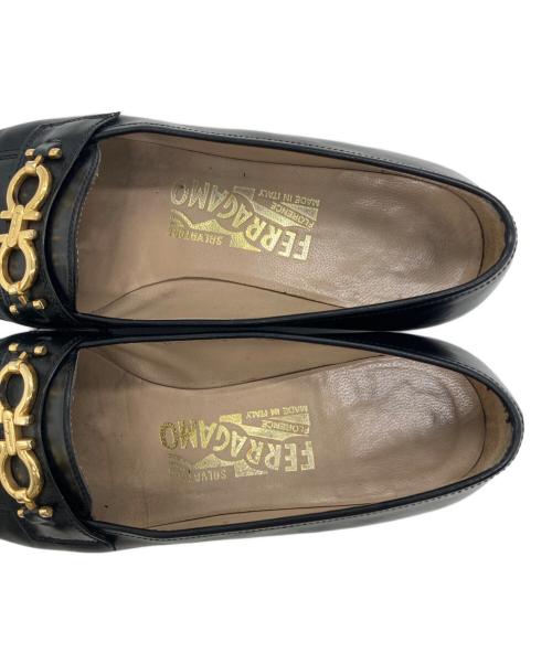 Salvatore Ferragamo（サルヴァトーレ フェラガモ）Salvatore Ferragamo (サルヴァトーレ フェラガモ) ガンチーニ ビットローファー ブラック サイズ:SIZE 4 1/2の古着・服飾アイテム