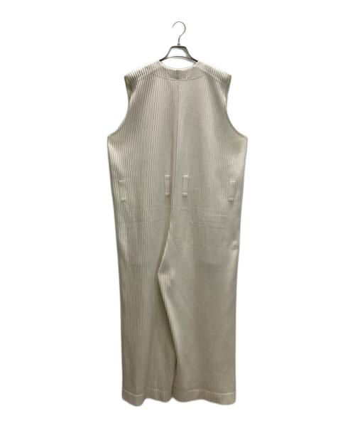 HOMME PLISSE ISSEY MIYAKE（オム プリッセ イッセイ ミヤケ）HOMME PLISSE ISSEY MIYAKE (オム プリッセ イッセイ ミヤケ) プリーツオールインワン アイボリー サイズ:SIZE 1の古着・服飾アイテム