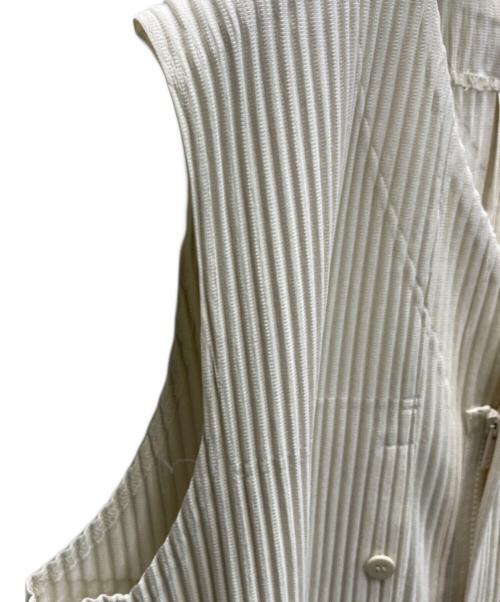 HOMME PLISSE ISSEY MIYAKE（オム プリッセ イッセイ ミヤケ）HOMME PLISSE ISSEY MIYAKE (オム プリッセ イッセイ ミヤケ) プリーツオールインワン アイボリー サイズ:SIZE 1の古着・服飾アイテム