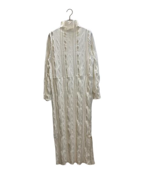 Ameri（アメリ）AMERI (アメリ) メディシアージオメトリックニットドレス ホワイト サイズ:SIZE Freeの古着・服飾アイテム