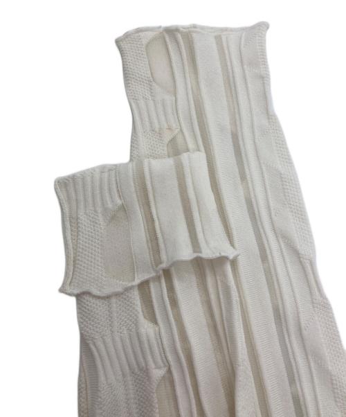 Ameri（アメリ）AMERI (アメリ) メディシアージオメトリックニットドレス ホワイト サイズ:SIZE Freeの古着・服飾アイテム