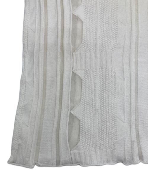 Ameri（アメリ）AMERI (アメリ) メディシアージオメトリックニットドレス ホワイト サイズ:SIZE Freeの古着・服飾アイテム