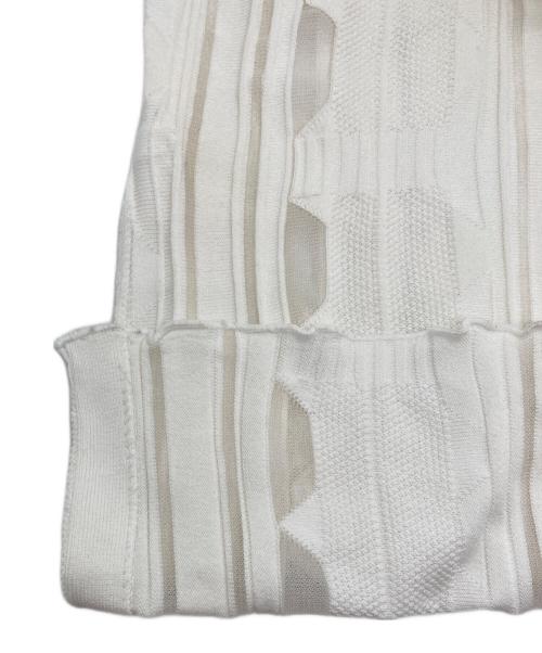 Ameri（アメリ）AMERI (アメリ) メディシアージオメトリックニットドレス ホワイト サイズ:SIZE Freeの古着・服飾アイテム