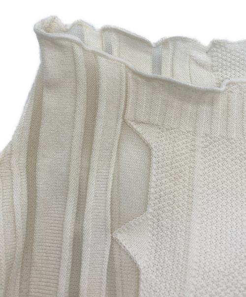 Ameri（アメリ）AMERI (アメリ) メディシアージオメトリックニットドレス ホワイト サイズ:SIZE Freeの古着・服飾アイテム