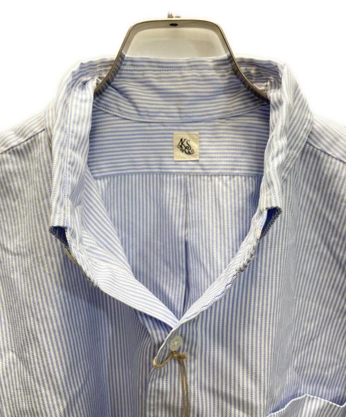 KAPTAIN SUNSHINE（キャプテンサンシャイン）KAPTAIN SUNSHINE (キャプテンサンシャイン) Polo Collar Shirt/ポロ カラー シャツ ブルー サイズ:38の古着・服飾アイテム