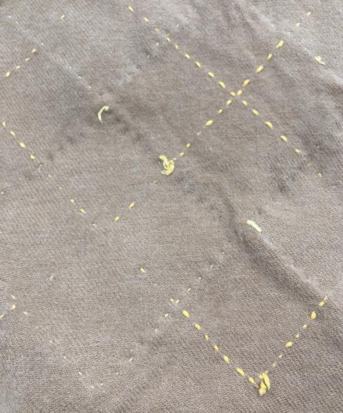 DRIES VAN NOTEN（ドリスヴァンノッテン）DRIES VAN NOTEN (ドリスヴァンノッテン) パッチワークマフラー ブラウンの古着・服飾アイテム