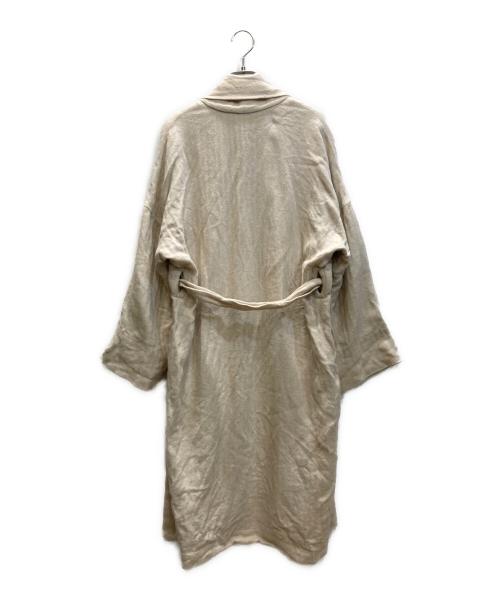 DEUXIEME CLASSE（ドゥーズィエム クラス）Deuxieme Classe (ドゥーズィエム クラス) リネン混ガウンコート ベージュ サイズ:下記参照の古着・服飾アイテム