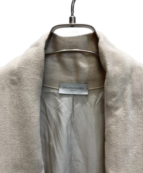 DEUXIEME CLASSE（ドゥーズィエム クラス）Deuxieme Classe (ドゥーズィエム クラス) リネン混ガウンコート ベージュ サイズ:下記参照の古着・服飾アイテム