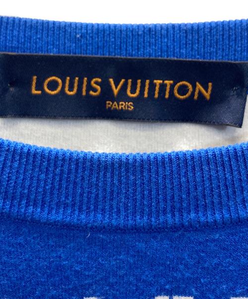 LOUIS VUITTON（ルイ ヴィトン）LOUIS VUITTON (ルイ ヴィトン) LVスクリブルインターシャ クルーネックニット ブルー サイズ:Lの古着・服飾アイテム