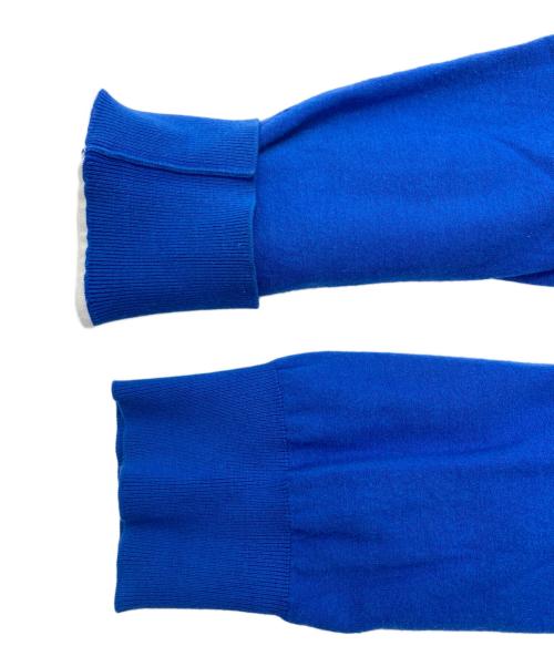 LOUIS VUITTON（ルイ ヴィトン）LOUIS VUITTON (ルイ ヴィトン) LVスクリブルインターシャ クルーネックニット ブルー サイズ:Lの古着・服飾アイテム