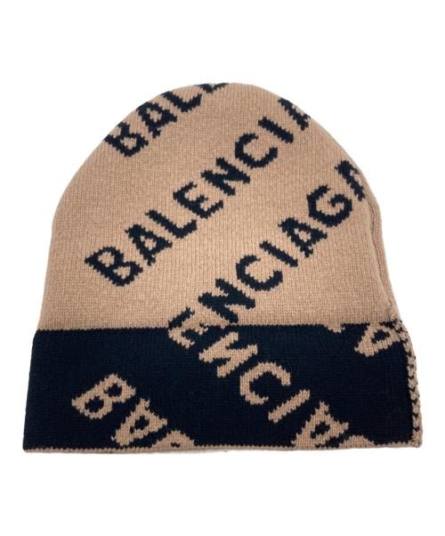 BALENCIAGA（バレンシアガ）BALENCIAGA (バレンシアガ) ジャガードビーニー ベージュ サイズ:ONE SIZEの古着・服飾アイテム