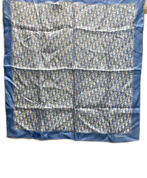 Christian Dior（クリスチャン ディオール）Christian Dior (クリスチャン ディオール) トロッター柄シルクスカーフ ブルーの古着・服飾アイテム