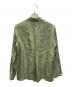 FINAMORE NAPOLI (フィナロレ ナポリ) ヘリンボーン リネン サファリ シャツジャケット グリーン サイズ:S：11000円