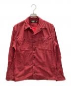 RRLダブルアールエル）の古着「千鳥格子 オープンカラーシャツ」｜レッド×ブラック