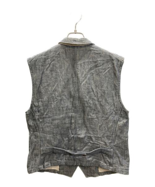 45R（フォーティファイブ・アール）45R (フォーティファイブ・アール) インディゴ染め ベスト グレー サイズ:SIZE 4の古着・服飾アイテム