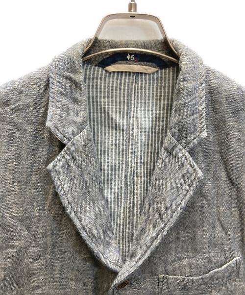 45R（フォーティファイブ・アール）45R (フォーティファイブ・アール) インディゴ染め ベスト グレー サイズ:SIZE 4の古着・服飾アイテム